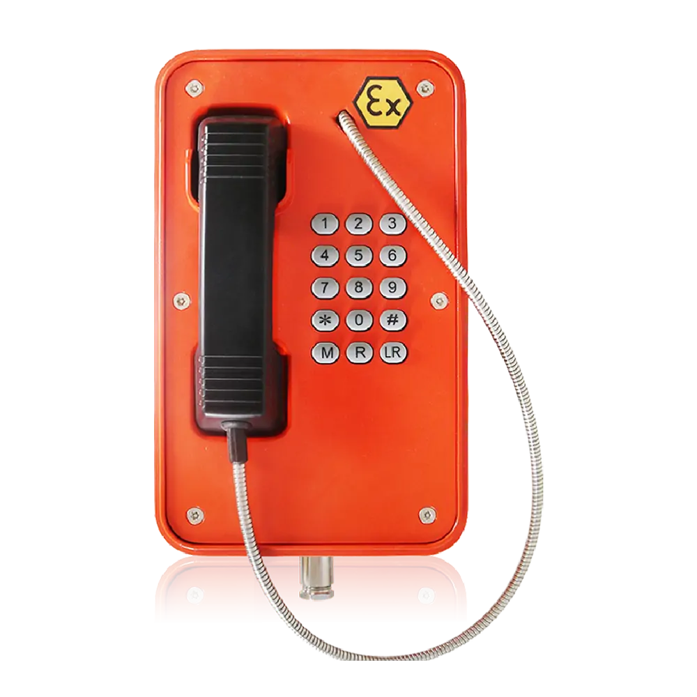 Explosion-proof telephone without a door