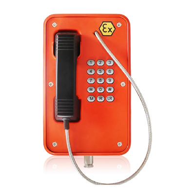 Explosion-proof telephone without a door