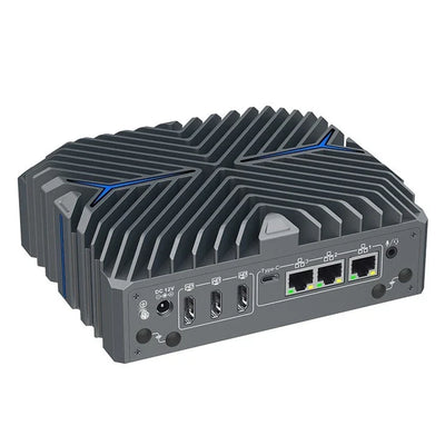 Intel Core Ultra 5 125U Fanless Aluminum Industrial Mini PC – DDR5, 3× LAN, 2× COM
