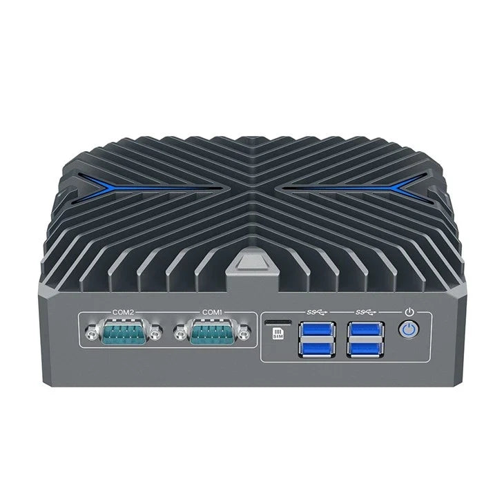 Intel Core Ultra 5 125U Fanless Aluminum Industrial Mini PC – DDR5, 3× LAN, 2× COM