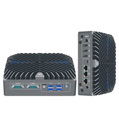 Intel Core Ultra 5 125U Fanless Aluminum Industrial Mini PC – DDR5, 3× LAN, 2× COM