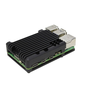 Raspberry Pi 5 Dual-Fan Aluminum Cooling Case — Adjustable Speed