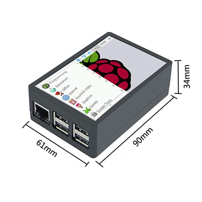 Raspberry Pi 4B 3.5-inch LCD Touch Screen ABS Case