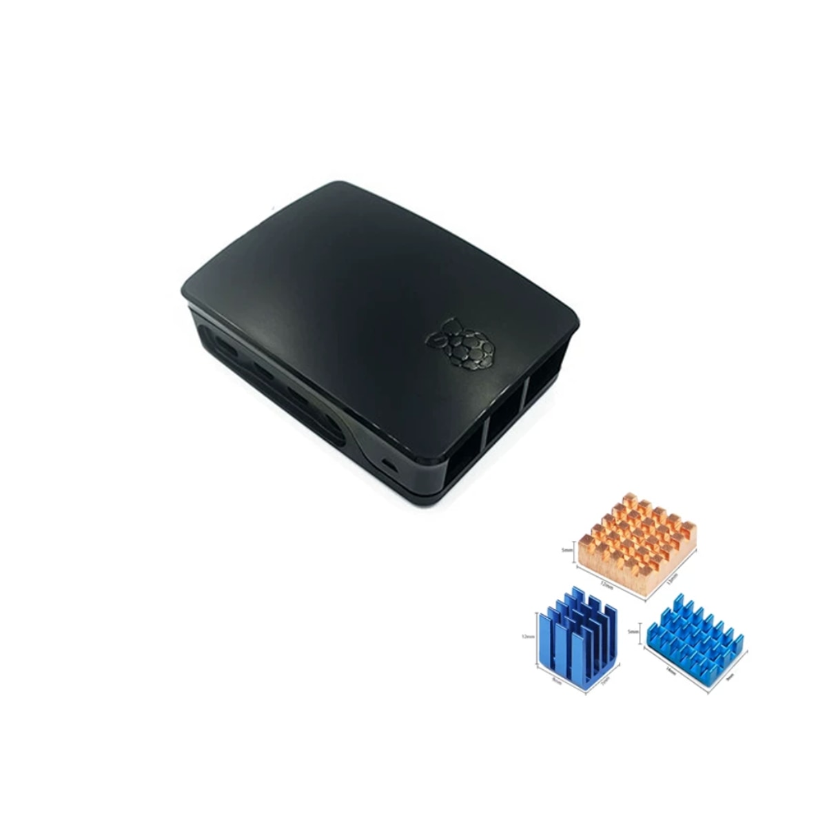 Raspberry Pi 3B+ / 4B ABS Cooling Case — Black