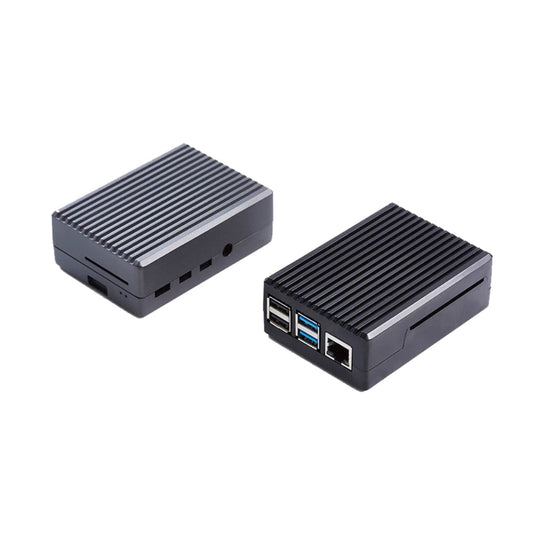 Raspberry Pi 4B Aluminum Cooling Case — Dark Grey