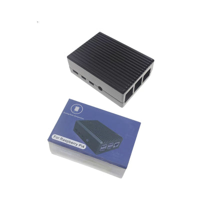 Raspberry Pi 4B Aluminum Cooling Case — Dark Grey