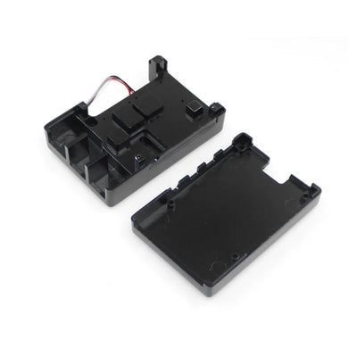 Raspberry Pi 4B Dual-Fan Aluminum Cooling Case — Black