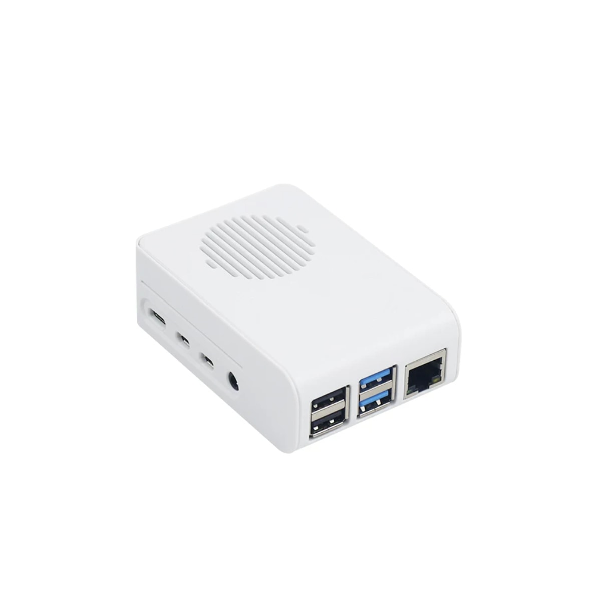 Raspberry Pi 4B ABS LED Fan Cooling Case — White