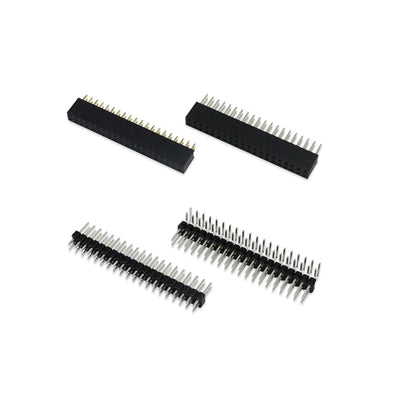 Raspberry Pi Zero W 40-Pin GPIO Header Set — Straight and Angled