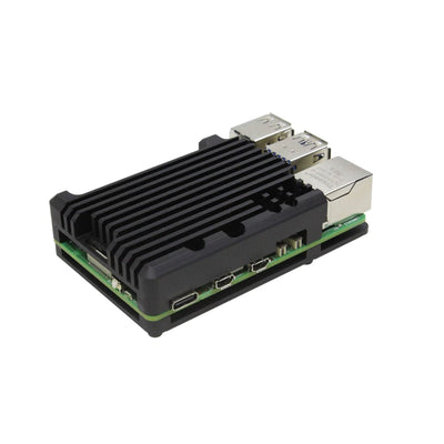 Raspberry Pi 5 Adjustable-speed Dual-Fan Aluminum-Alloy Heatsink Cover