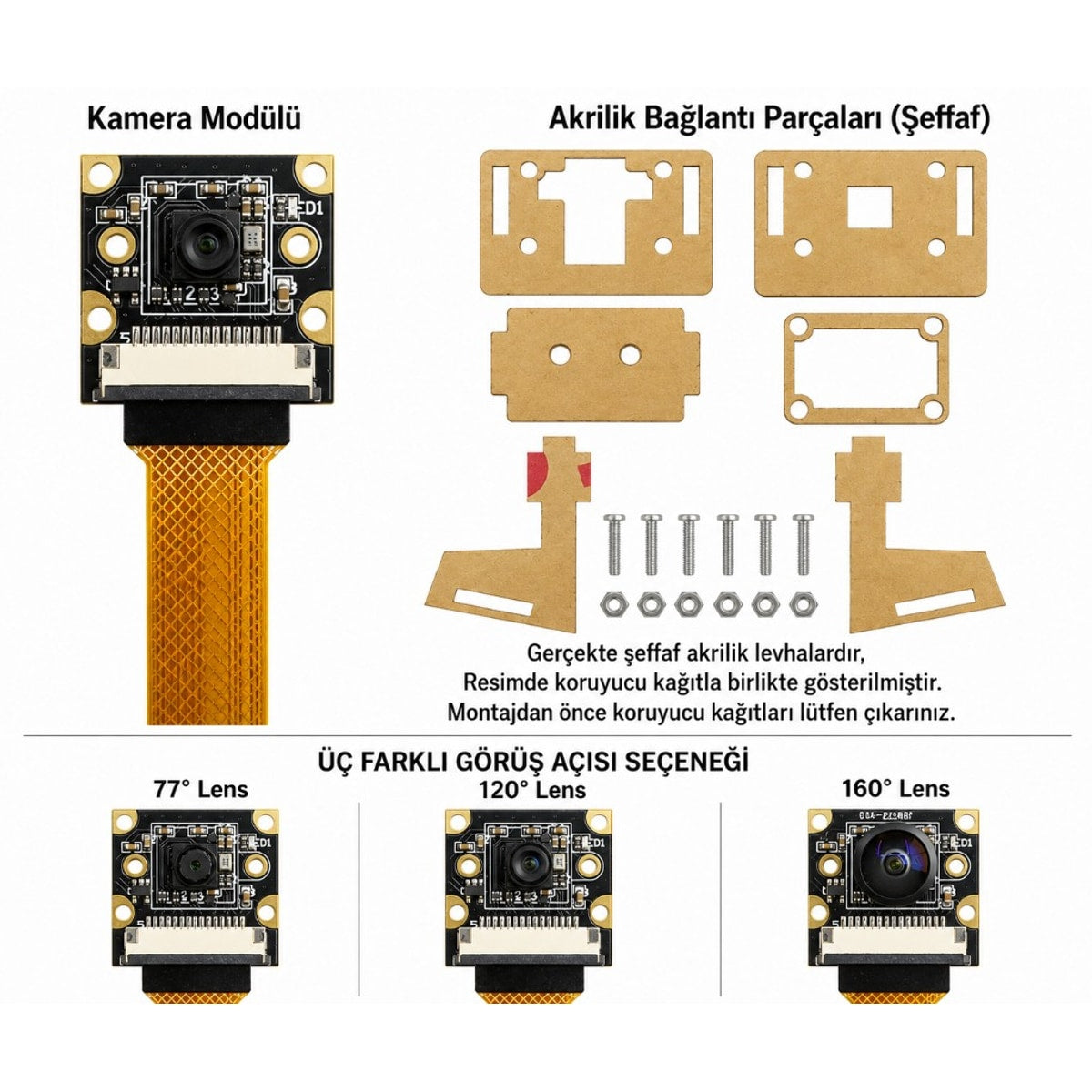 8 MP IMX219 CSI Camera Module for Raspberry Pi 5